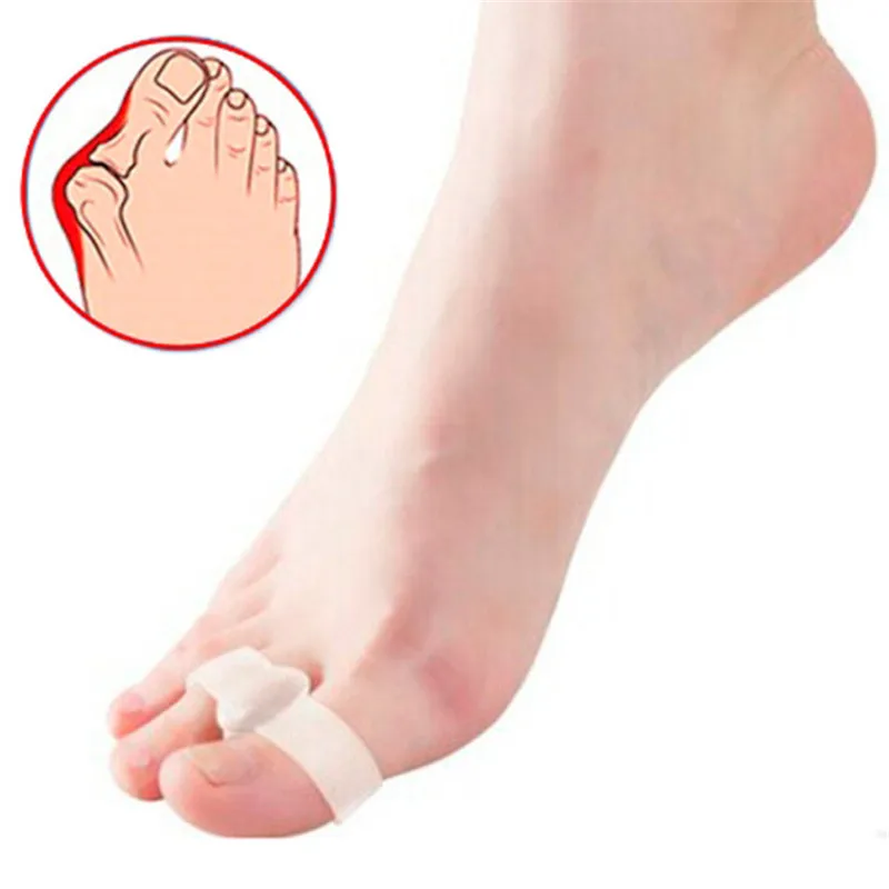 2 Pz/Paia Foot Pain Relief Gel Cuscino Alluce Valgo Pro Separatori Dita Allineamento Solette In Silicone Borsite
