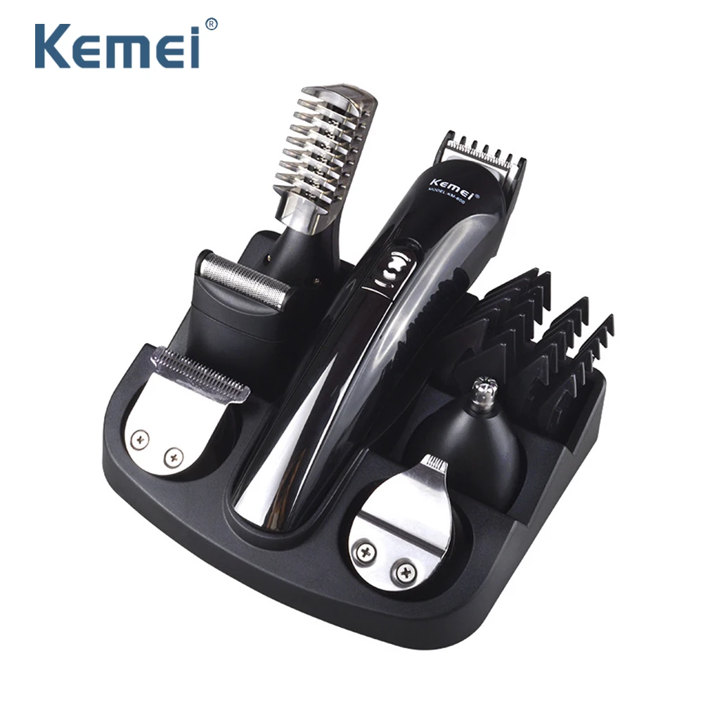  Kemei Hair Trimmer Can Charged 6 In 1 Rechargeable Hair Trimmer Titanium Hair Clipper Electric Shav