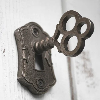 

European Retro Naked Eye Handles Wall Mounted Wooden Door Classical Handles and Knobs Bronze Closet Door Handles and Pull
