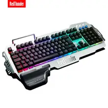 RedThunder K900 RGB Проводная игровая клавиатура Механическая на ощупь 25 клавиш анти-ореолы Эргономика для ПК Русский Испанский Французский(China)