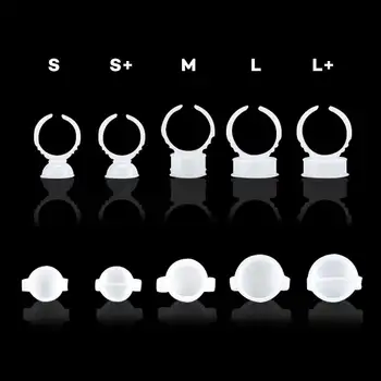 

100pcs Tattoo Ink Rings Cups Disposable S/M/L Permanent Makeup Pigment Holder Eyebrow Eyelash Extension Glue Divider Container