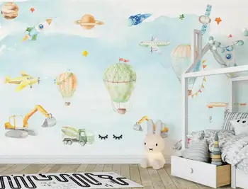

[Self-Adhesive] 3D Cartoon Hot Air Balloon And Airplane 456132 Wall Paper mural Wall Print Decal Wall Murals