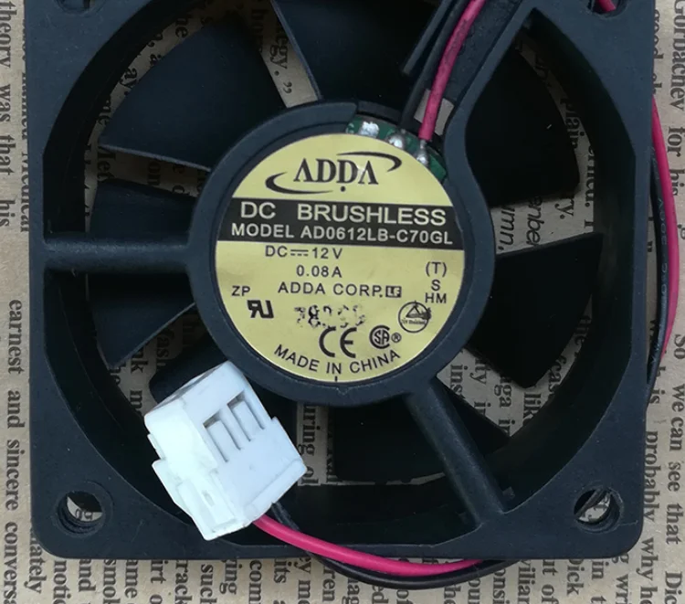 Охлаждающий вентилятор ADDA AD0612LB-C70GL 6020 6 см/см 12 В 0 08 а 2 провода | Обустройство дома