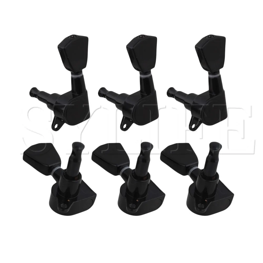 

3X3 Black Tuning Pegs Tuners Machine Heads W/ Fishtail button
