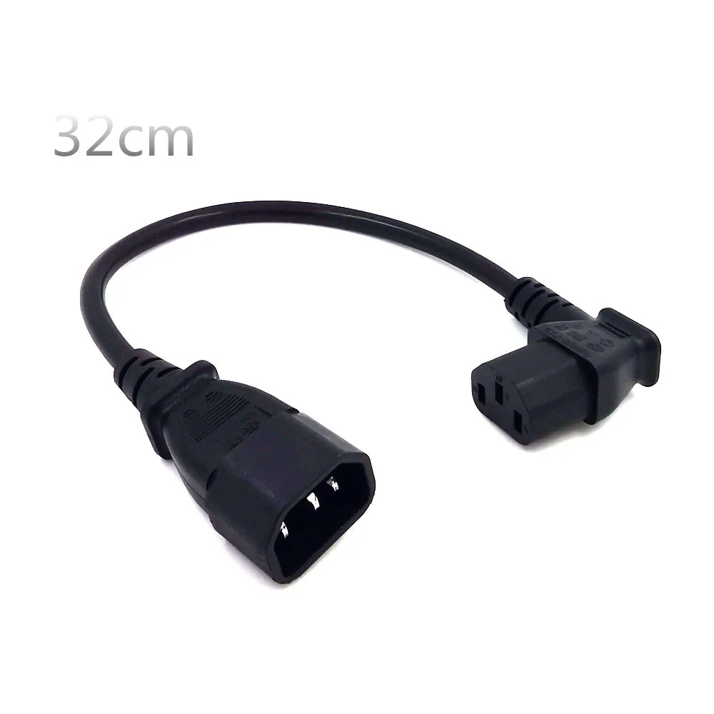 Right Angle Cable IEC60320 C13 угол конвертер угол удлинитель C13 до C14 PDU угол силовые кабели мужчин и женщин AC шнур питания 10A 250 В - Цвет: Right Angle Cable