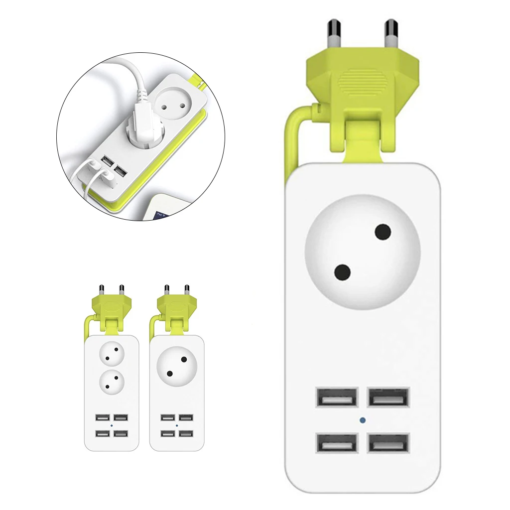Многократное портативное зарядное устройство 1200 Вт, 1,5 м, 4 USB порта, розетка для зарядного устройства, штепсельная Вилка для ЕС, Великобритании, США, сетевой адаптер для смартфонов, планшетов