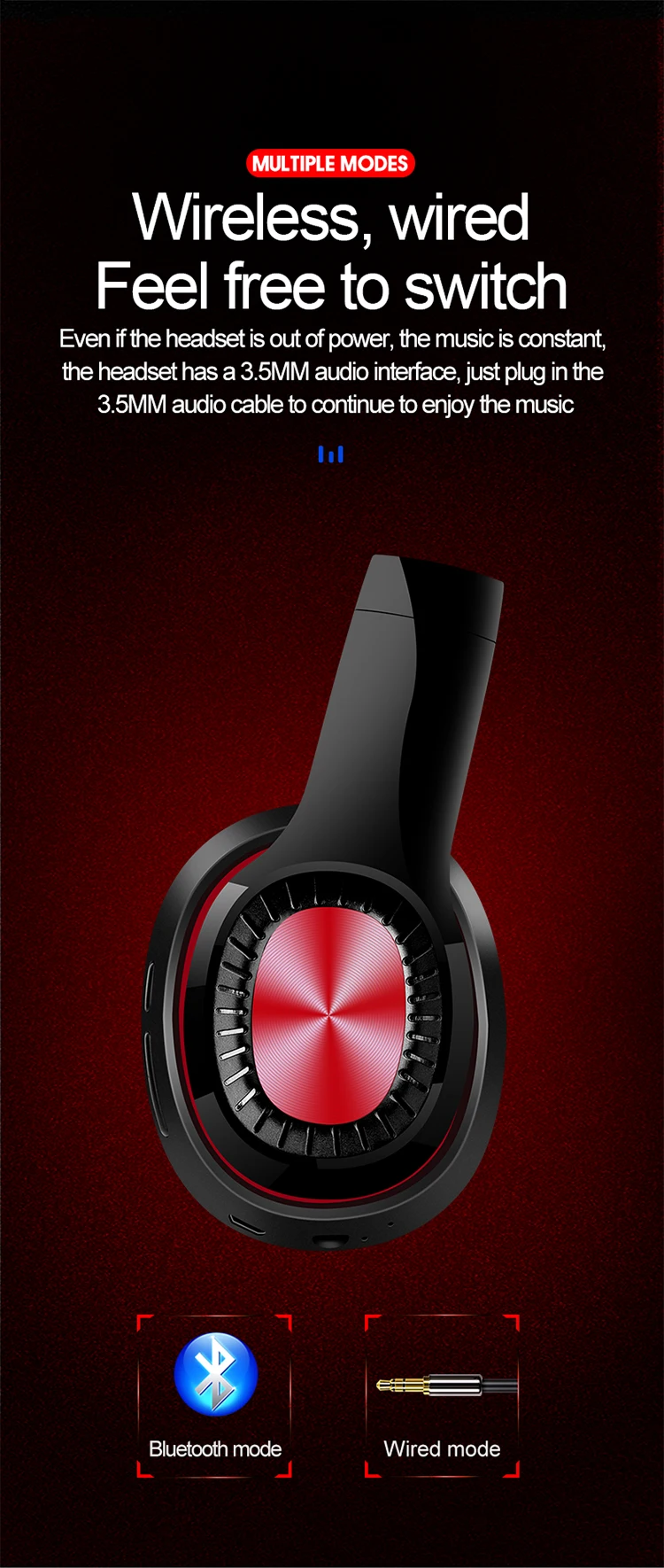 Bluetooth гарнитура беспроводной спортивный сабвуфер игровая карта MP3 для Android IOS и ПК Музыка Рождественский подарок наушники