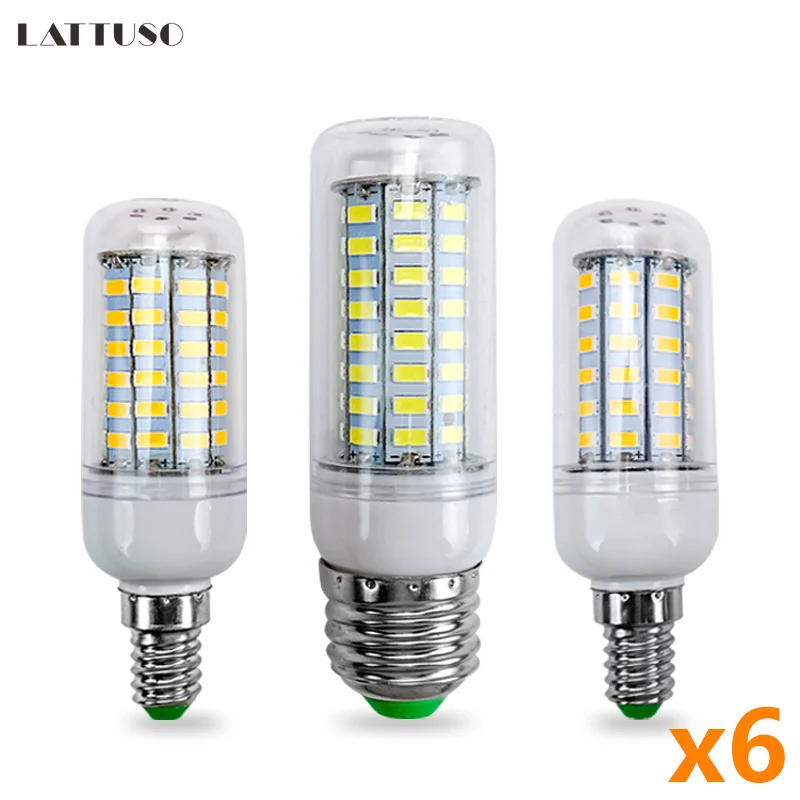 6pcs/lot LED Bulb Lamp E27 E14 220V 24 36 48 56 69 72Leds Light Bulbs Lampada Diode Lamps Energy Saving Lights for Home | Лампы и
