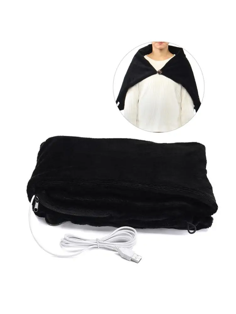 

65x100cm Electric Warming Heating Blanket Car Home Shoulder Neck Pad Mobile Heating Shawl USB Soft 5V 4W Winter Warm Health Care