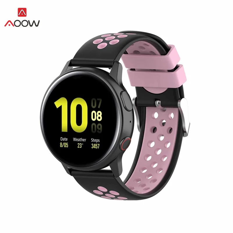 AOOW 20 мм спортивные силиконовые ремешки для Galaxy Watch 42 мм gear S2 ремешок для часов браслет ремень для samsung Galaxy Active R830 R820 R500