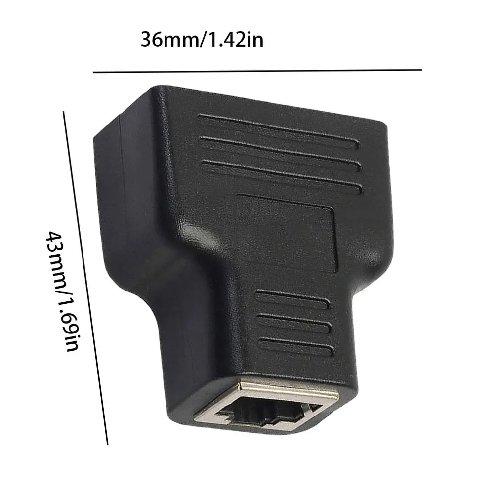 RJ45 сплиттер адаптер отклонения в размерах на 1-2 способа двойной женский Порты и разъёмы CAT5/6 plus/7 LAN Ethernet-кабель LAN Ethernet конвертер