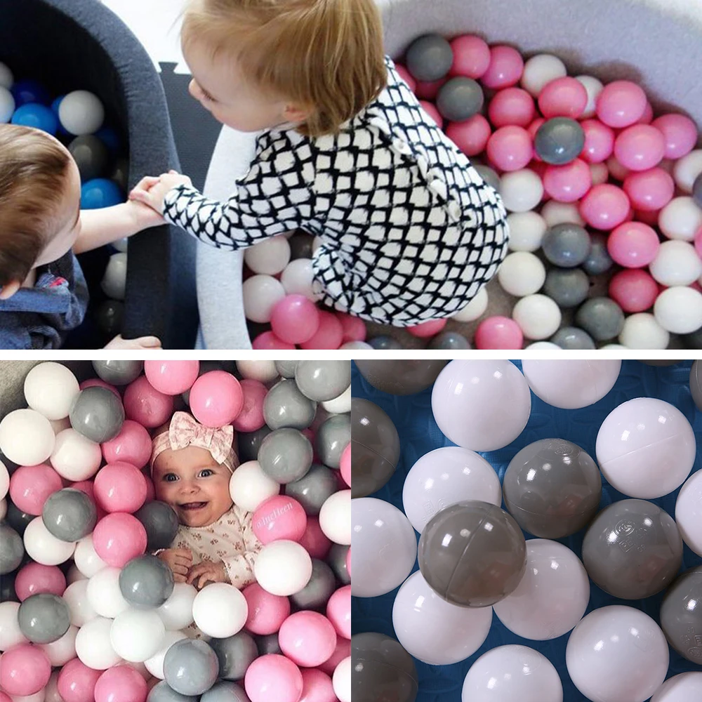 400 шт./лот пластиковые океанские шары Детские плавающие ямы игрушки для отдыха на открытом воздухе сухой бассейн волна игра экологически чистые красочные мягкие пластиковые океанские шары