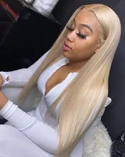 NAstyle-peluca con malla Frontal de cabello humano para mujer, postizo de encaje transparente, color rubio ceniza, Remy, brasileño, 613