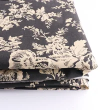 Черный в виде цветка, из хлопковой ткани кластера 44 дюйма набойки Вышивание стеганые ткани в стиле пэчворк Рукоделие "сделай сам": ручной работы аксессуары