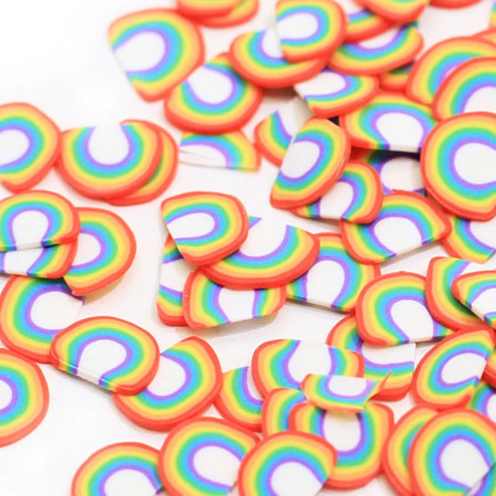 20 г/упак. радужные кусочки разбрызгивают для поставки слаймов игрушек полимерной