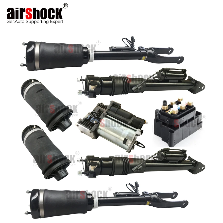 AirShock Rear Air Suspension Spring Bag Valve Compressor Front For Mercedes Benz ML Class W164 GL With ADS | Автомобили и