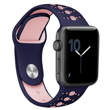 

Silicone Strap for Apple Watch Band 44 Mm/40mm Iwatch Band 38mm 42mm Sport Bracelet Rubber Watchband for Apple Watch 4 3 2 1
