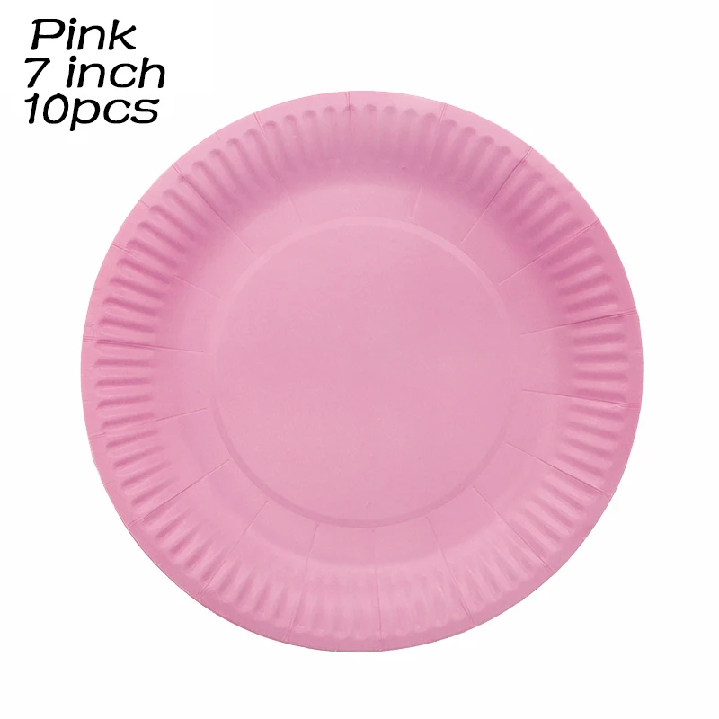 10pc Pink Plate Премиум одноразовая пластиковая скатерть для пикника, решетчатая Скатерть для свадьбы, дня рождения, вечеринки, прямоугольная скатерть, салфетки, распродажа - Цвет: 10pc Pink Plate