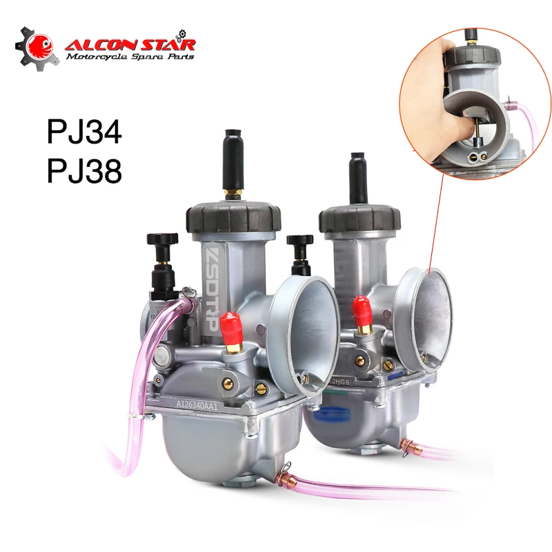 Alconstar- Keihin PJ34 PJ38 плоских ворот гоночный карбюратор 2-тактный обновление для Honda TRX250R ATC250R CR250 CR500 YZ250