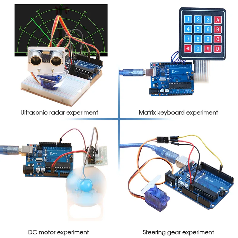 Keywish RFID супер стартовый набор для Arduino R3 с 34 уроками, полный модуль, Без припоя, поддержка управления приложением и царапин Mblock