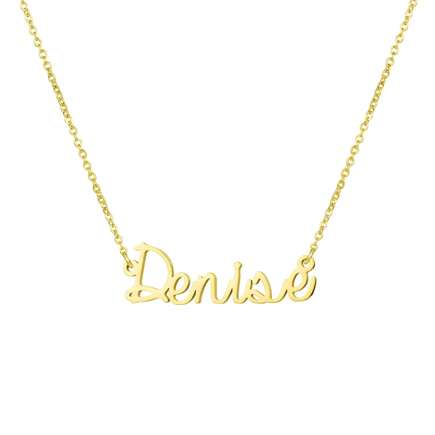 AAA Quality Personalized Name Pendant Birthday Gift Gold Color English Letter Necklace Custom Stainless Steel Necklaces | Украшения и