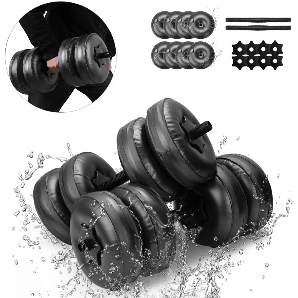 8 25kg Dumbbell Flexible Fitness Water filled Dumbbell Heavy Weight Dumbbell Gym Home Exercise