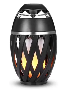

2020 New LED USB Rechargeable LED Flickering Flame Atmosphere Light Bluetooth Speaker LED Bulb With Bluetooth Portable HD Audio
