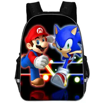 

16-inch Mochila School Kids Backpack Super Mario Bag 3d Printing Children School Bags Boys Teenagers Backpack Support Customze