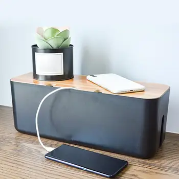 

Cable Storage Box Network Line Storage Bin Charger Wire Management Power Strip Wire Case Anti Dust Charger Socket Organizer
