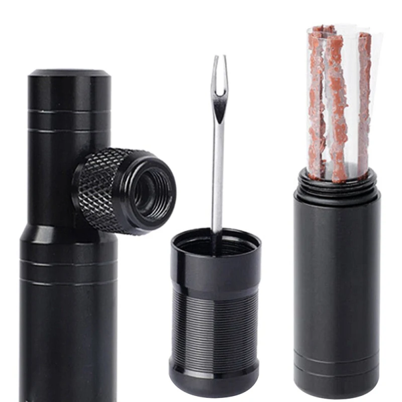 

Bicycle Tire Repair Rubber Strip And Bicycle Tire Repair Drill For MTB Road Bike Tubeless Repair Tool Set Emergency Kits