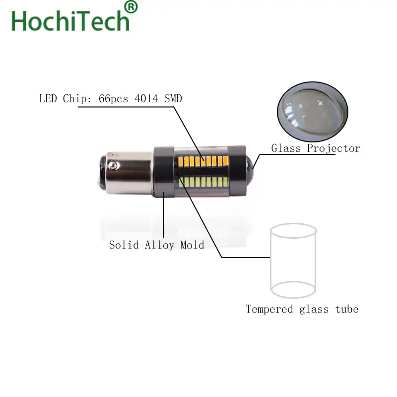 2x1157 BAY15D двойной Цвет Белый/янтарный переключатель 66 SMD Светодиодный дневной