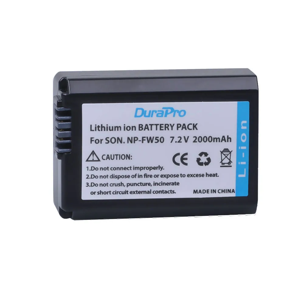 1 Battery 4 шт. 2000 мА/ч, NP-FW50 NP FW50 FW50 Камера батарея+ ЖК-дисплей Зарядное устройство для sony A6000 NEX-7 NEX-5N NEX-F3 NEX-5C Альфа 7R II акумуляторная батарея - Цвет: 1 Battery