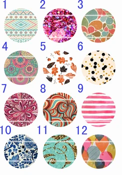 

Handmade Colorful picture Round Glass Cabochons Refrigerator magnet for Necklace Decoration and Phone Chain Accessaries305