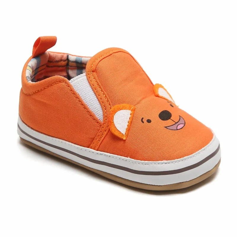 2068 bear orange Детская обувь с героями мультфильмов; Акула, динозавр, Бэтмен, Супермен; тапочки для маленьких мальчиков и девочек; сезон весна-осень; слипоны для новорожденных - Цвет: 2068 bear orange