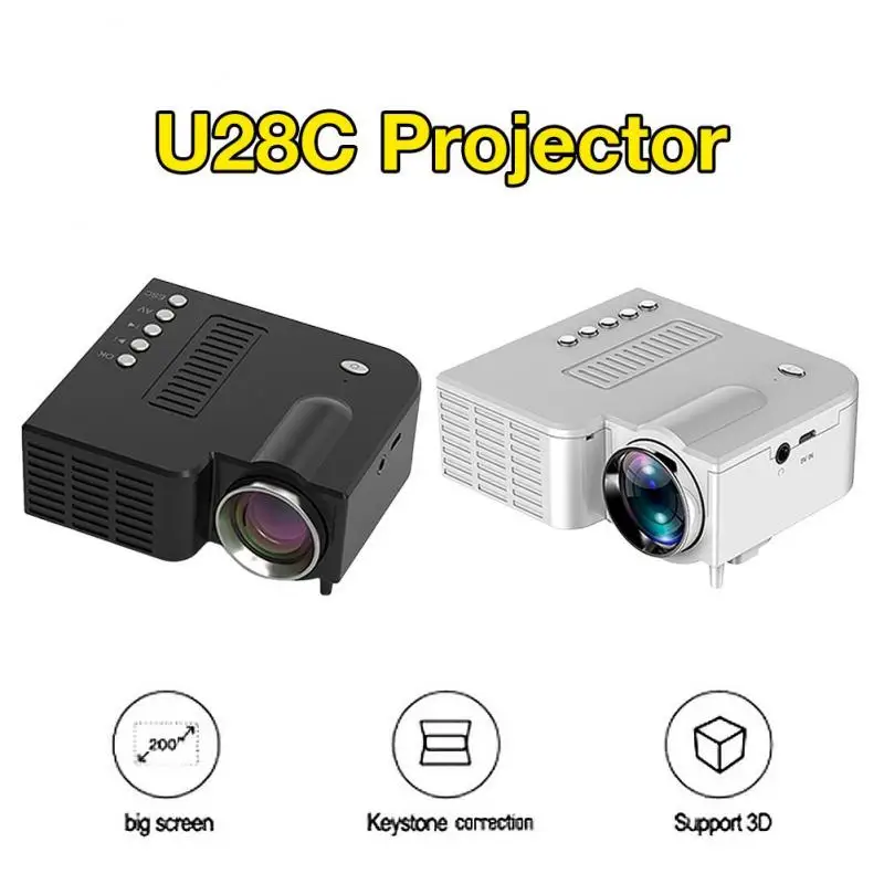 Горячая UC28C проектор домашнего кинотеатра мини Miniature Портативный 1080P HD