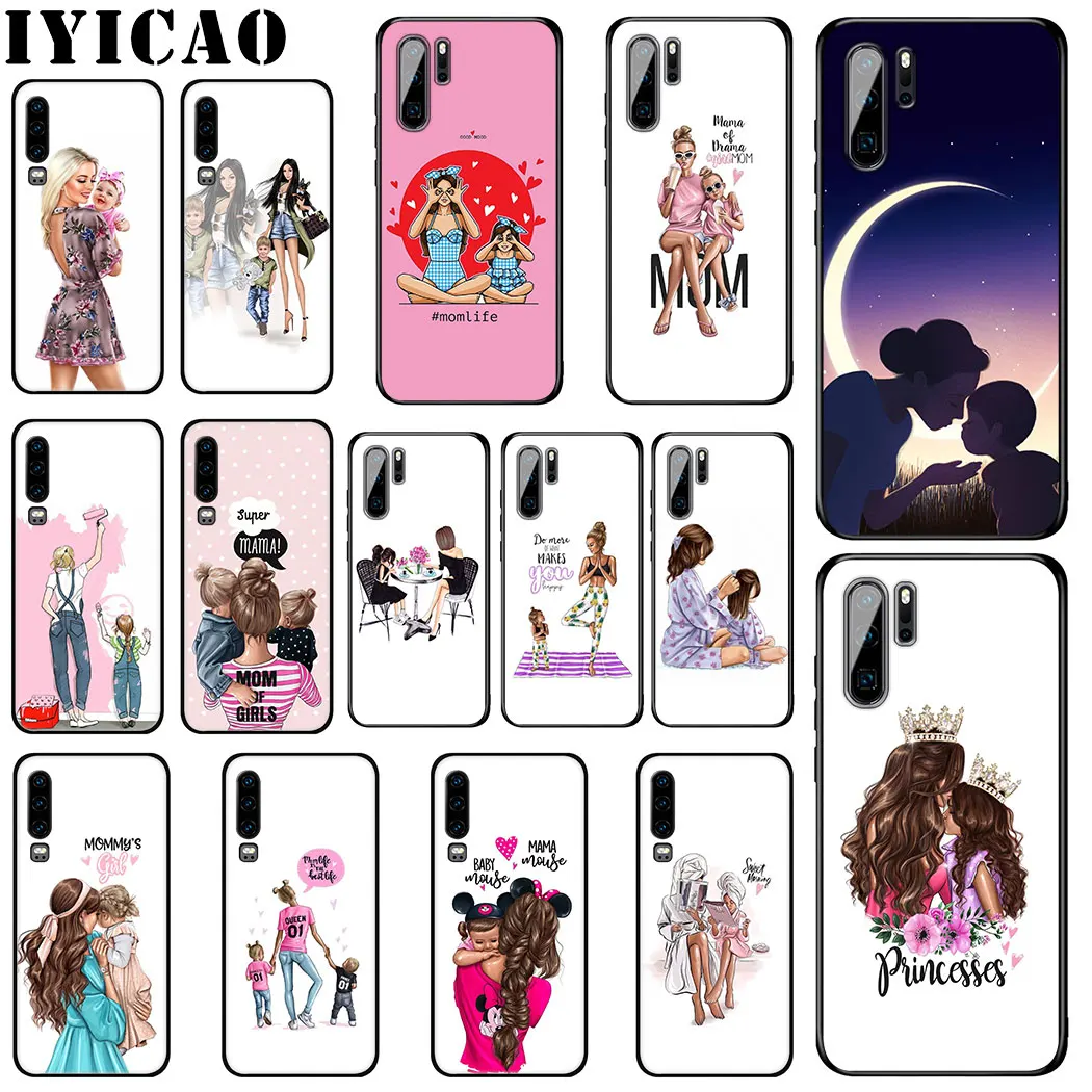 IYICAO супер мама девочка мягкий силиконовый чехол для huawei P Smart Z Plus 2019 P30 P20 P10 Lite Pro