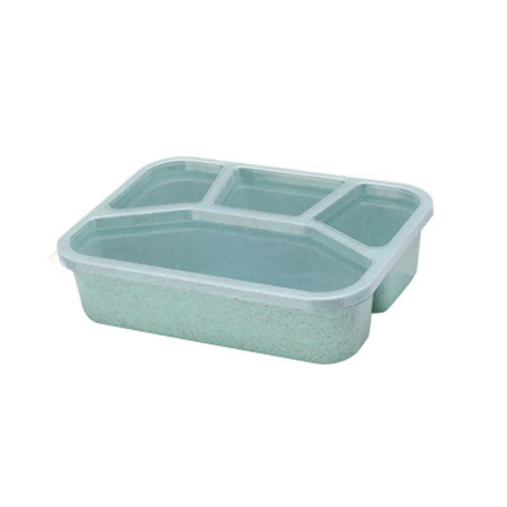 4-Cell Wheat Straw Lunch Box Japanese-style Lunch Box Students Food Container Office Workers Food Box