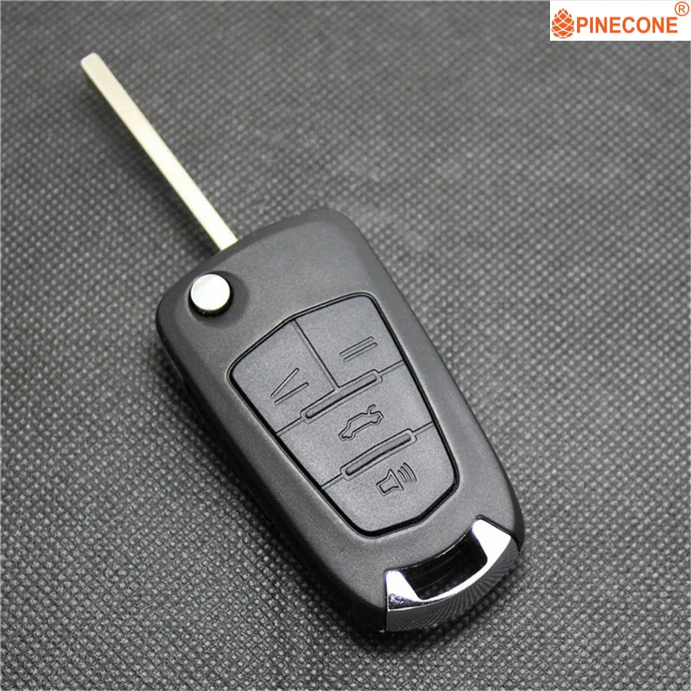 

PINECONE Key Case for Buick Lacrosse Car Key Fob 4 Buttons Uncut Hu100 Blade Remote Blank Key Shell Cover