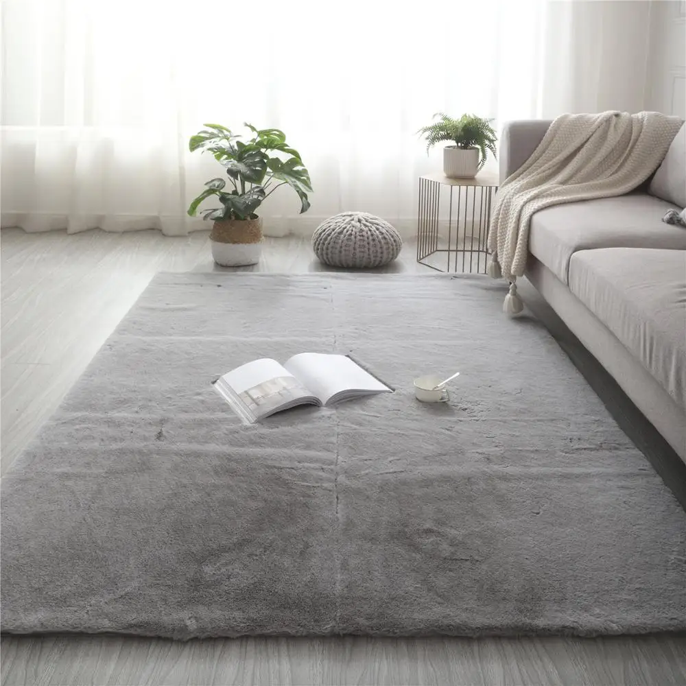 Ultra Thin Washable Shaggy Rug , floor pad