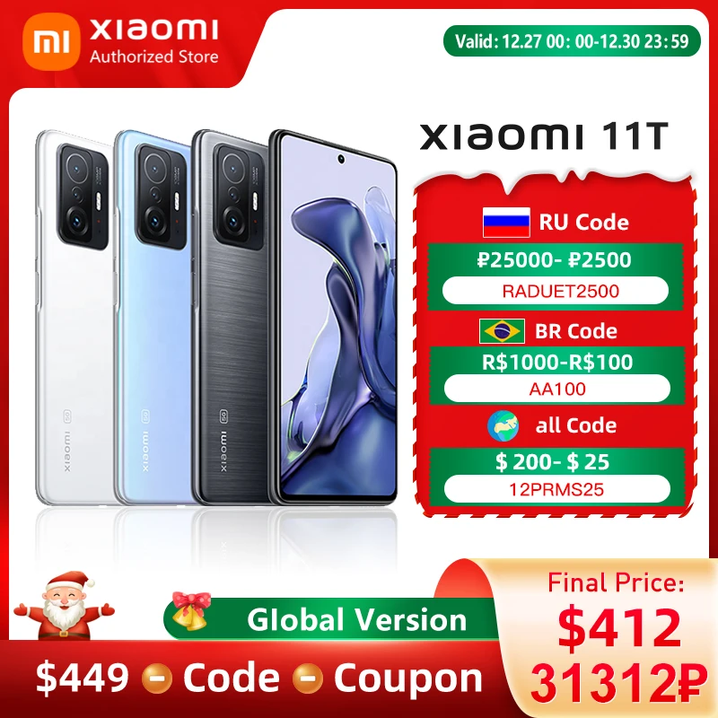 Global Version Xiaomi 11T Smartphone 128GB/256GB Dimensity 1200-Ultra Octa Core 108MP Camera 120Hz 6.67quot Display 67W Charging |</h5>
<ul>
<li>Категория: Все товары</li>
</ul>
<p>28 653,56 — 39 656,53 руб.</p>
<p>Есть скидка</p>
<p><img loading=