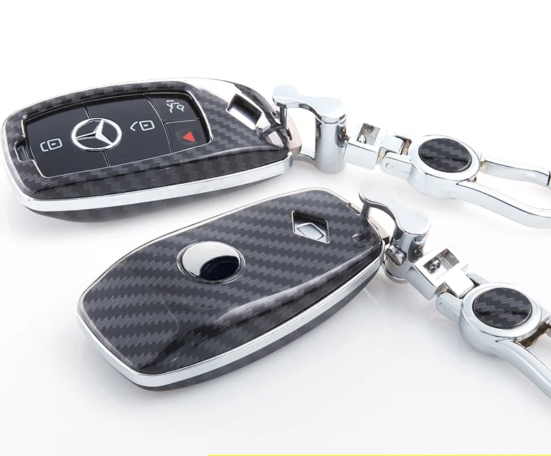Модный чехол для ключей из углеродного волокна для Mercedes Benz W203 W204 W212 CLK C180 E200 AMG C E S Class CLS CLA