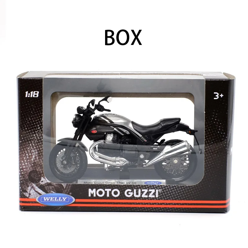 Welly 1:18 MOTO GUZZI GRISO 1200 8V Литая модель мотоцикла Рабочая короткопоглотитель игрушка для детей подарки коллекция игрушек - Цвет: GRISO 1200 8V(BOX)