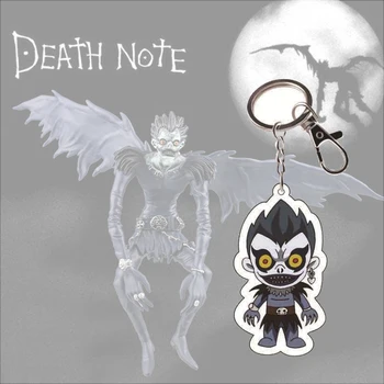 

Death Note Yagami Light Action Figure Model Acrylic Keychain Toys Deathnote L Ryuuku Dolls Key Ring Pendant Toys for Children