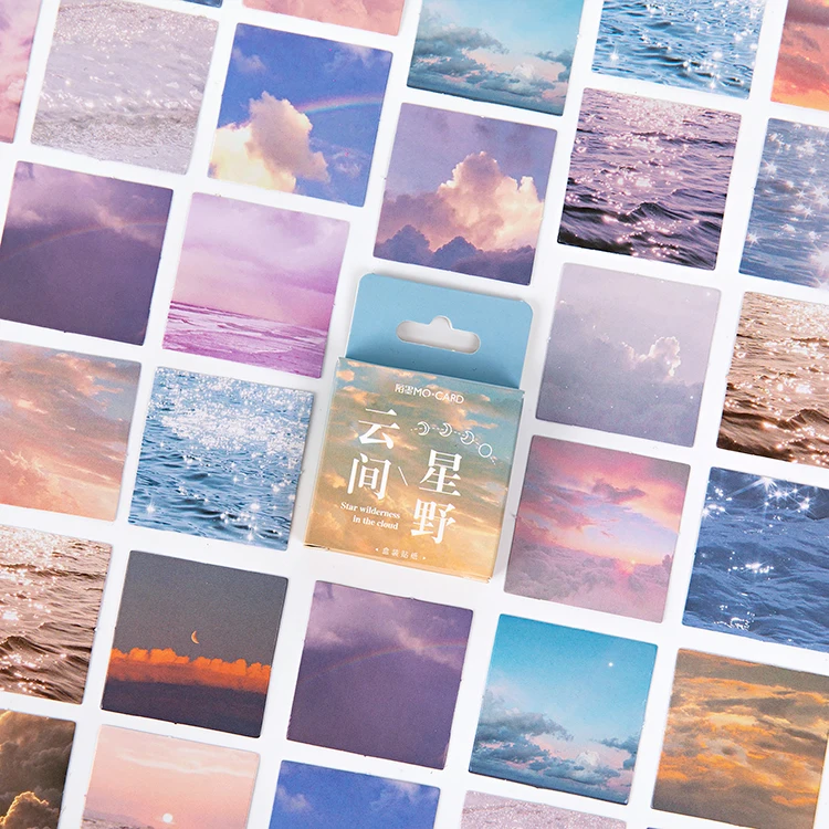 46 pcs/pack Beautiful Dusk junkJournal Decorative Stickers Adhesive DIY Decoration Diary Stationery | Канцтовары для офиса и