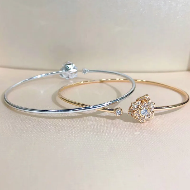 18K Au750 White Gold Bracelet  0.22Carat Nature Diamond diamond bracelet Wedding Party Engagement Anniversary