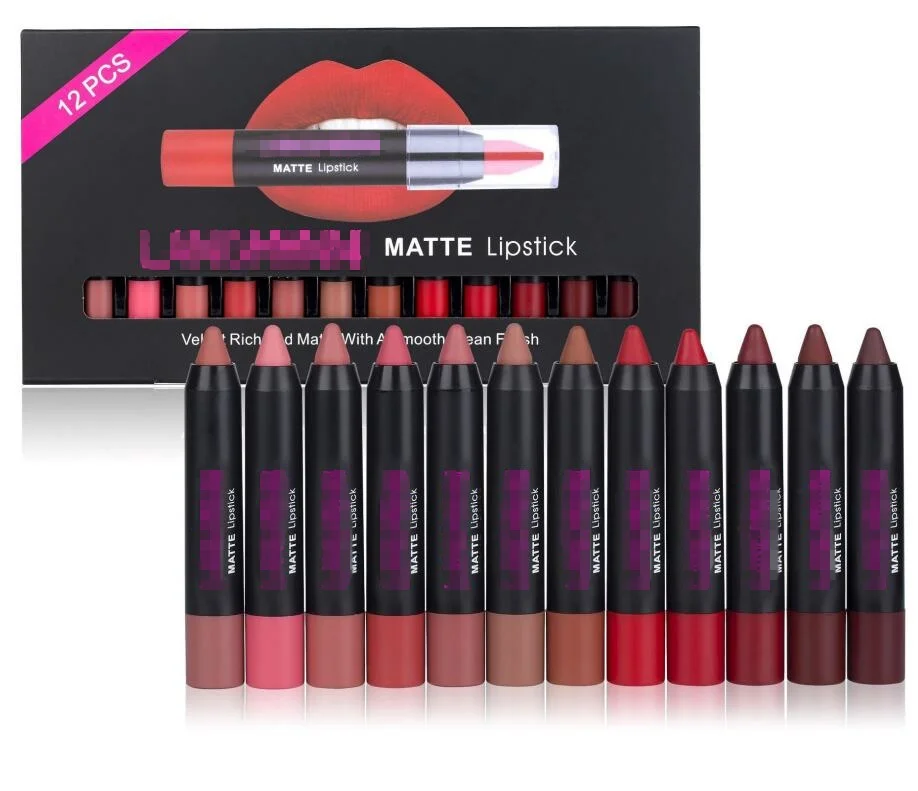 12pcs/lot Long Lasting Matte Lipstick Kit Nutritious Velvet Matt Lip Stick Lip Tint Nude Batom Focallure Red Lipstick Set Makeup 12pcs/lot Long Lasting Matte Lipstick Kit Nutritious Velvet Matt Lip Stick Lip Tint Nude Batom Focallure Red Lipstick Set Makeup