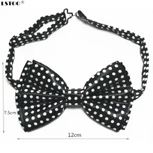 12*7,5 см мужской галстук-бабочка с принтом в горошек, двойной слой, регулируемый галстук-бабочка для свадебной вечеринки LJ007