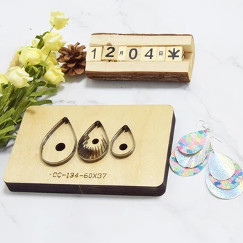 

SMVAUON Die Cut Steel Punch DIY Tassels Teardrop Earrings Blade Rule Cutting Mold Wood Dies Cutter For Leather Paper Crafts