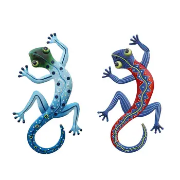 

2PCS Iron Art Gecko Pendant Delicate Hook Up Crafts Household Hanger Village Gecko Storage Hook Home Organizer