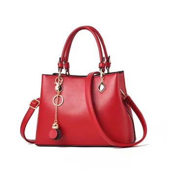 

Women's Bag New Women's One-Shoulder Cross-Body Fashion Portable Big Red Bag Wedding Bride Bag Stereo Type Bag